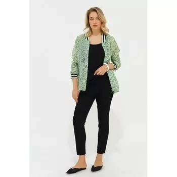 Женское пальто Fierte больших размеров Lm83240 с круглым вырезом и застежкой-молнией, с длинным рукавом, без подкладки, тонкое