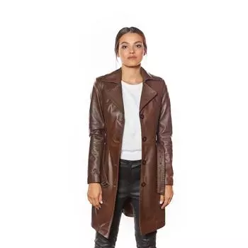 Женское пальто из натуральной кожи Deriza