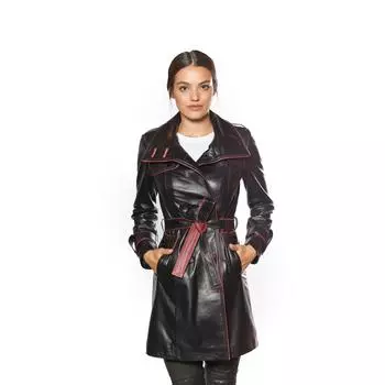 Женское пальто из натуральной кожи Deriza