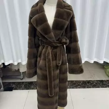 Женское пальто из норки Пальто из норки Один размер Длинное One size fits all