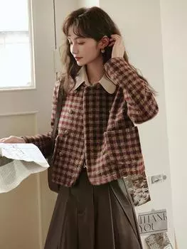 Женское пальто Mishow, осень 2023, новая элегантная модная пригородная куртка с длинными рукавами MXC48W0175 S