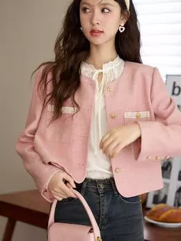 Женское пальто Mishow, осень 2023, новинка во французском стиле, повседневная элегантная универсальная одежда, топы MXC42W0032 S розовый