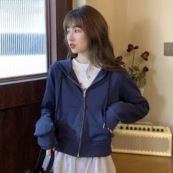 Женское пальто на молнии, свободный тонкий кардиган с короткими рукавами и капюшоном, толстовка XL