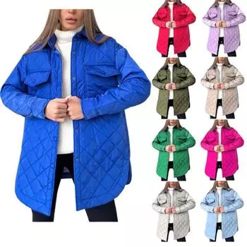 Женское пальто Новое большое размер Толстые теплые хлопковые стеганые пальто Женский стиль зимние куртки S зелёный