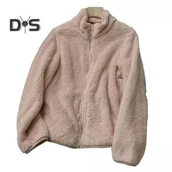 Женское пальто, осенне-зимнее флисовое пушистое пальто, теплое женское плюшевое пальто с застежкой-молнией для повседневной носки M белый