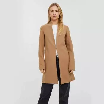 Женское пальто с карманами из 100% переработанного полиэстера VERO MODA S серый