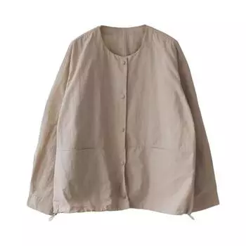 Женское пальто с круглым вырезом, длинными рукавами, однобортной застежкой, кардиган, однотонная куртка-пальто с карманами для повседневной носки S абрикосовый