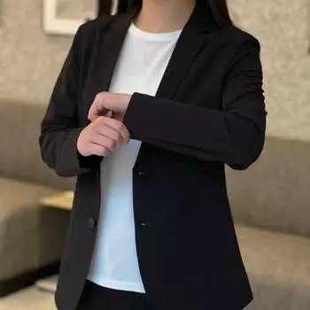 Женское пальто в деловом стиле, однотонное, с длинным рукавом, средней длины, с карманами на пуговицах, свободное OL, коммутационный костюм, пальто 4XL серый