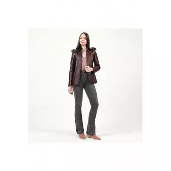 Женское пальто Yb-2096 Женское пальто больших размеров из натуральной кожи