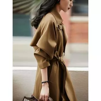 Женское пальто Женское весеннее новое пальто Маленькое среднее и длинное S