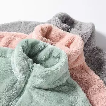 Женское пальто, зимняя теплая утепленная куртка, двусторонняя одежда, двустороннее бархатное пальто из кораллового флиса, флисовые куртки больших размеров