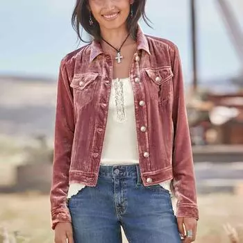 Женское пальто Золотая бархатная куртка Женская одежда Короткие топы Куртки S