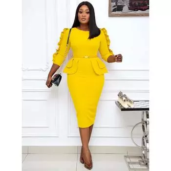 Женское платье 2022 года с цветочным узором и поясом, сексуальное, больших размеров - европейский и американский стиль M темно-синий