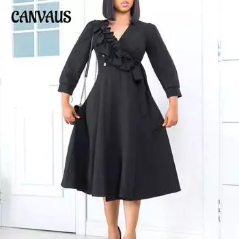 Женское платье больших размеров, модное, темпераментное, однотонное, с v-образным вырезом, плиссированное, с высокой талией, с большой распашной юбкой, платья S абрикосовый