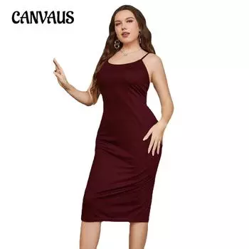 Женское платье больших размеров, модные облегающие эластичные платья-халтер XL малиновый