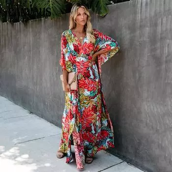 Женское платье больших размеров, пляжное накидка, праздничная рубашка от солнца, накидка на бикини One Size