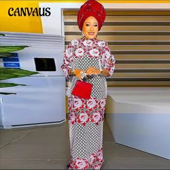 Женское платье больших размеров с вышивкой и цветной блокировкой, свободное платье с рукавами «летучая мышь», длинные платья One Size