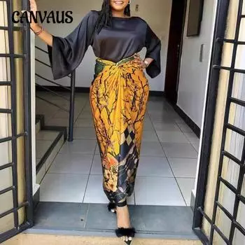 Женское платье больших размеров с 3D-узором, повседневное платье с завязками и принтом, темпераментное платье S тёмно-синий