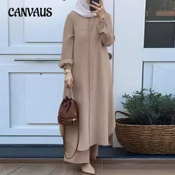 Женское платье больших размеров с грибовидными пуговицами, модный повседневный костюм S чёрный