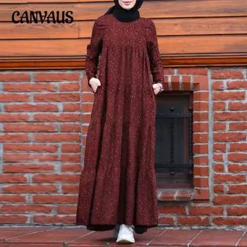 Женское платье больших размеров с новым модным принтом в винтажном стиле S красный