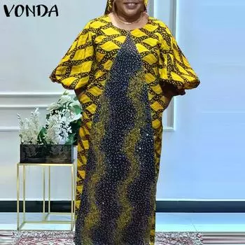 Женское платье больших размеров с круглым вырезом и длинными рукавами S жёлтый