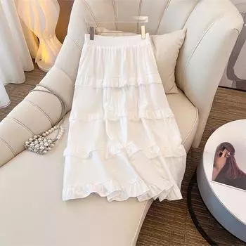 Женское платье больших размеров с элегантным лоскутным узором и новая летняя юбка-торт 2XL