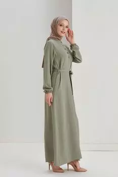 Женское платье большого размера Gycik Dress на пуговицах