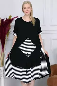 Женское платье большого размера с квадратным карманом, асимметричное платье с короткими рукавами и блокировкой