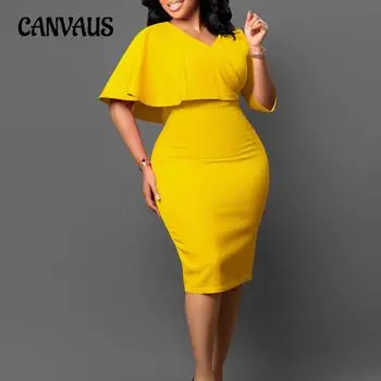 Женское платье большого размера, темпераментное однотонное платье-футляр, профессиональная юбка-карандаш, платья S розовый