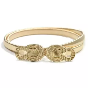 Женское платье-цепочка на талии с металлической пружиной, эластичная цепочка с двойной пряжкой