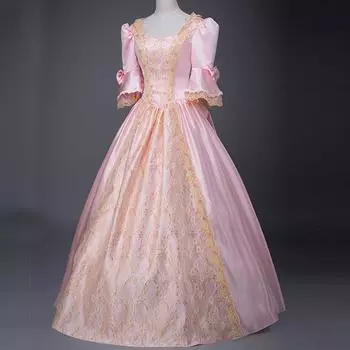 Женское платье для выступлений на сцене, сценическое шоу в стиле ретро, королевский стиль, кружевной бант, декор в виде расклешенного рукава, лоскутное платье А-силуэта, вечеринка на Хэллоуин, карнавал, вечер S фиолетовый