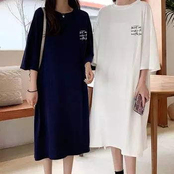 Женское платье-футболка с короткими рукавами, летнее, длина выше колена, большой размер, уменьшающее живот, облегающее платье для показа возраста M светло-серый