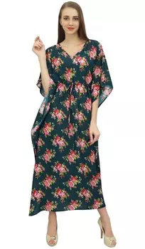 Женское платье-кафтан Bimba, синяя ночная рубашка, кафтан, повседневный кафтан-10 10 тил синий