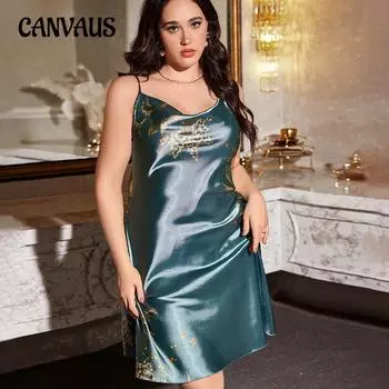 Женское платье-комбинация больших размеров, летнее, сексуальное, с принтом, простая домашняя одежда, пижама 1XL розовый