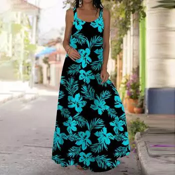 Женское платье-комбинация Длинное платье желтого цвета с принтом лимона Весна и лето Для отдыха и отпуска XS красный