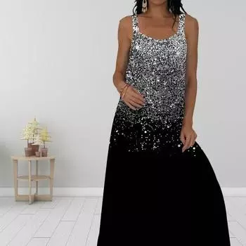 Женское платье-комбинация, длинное платье макси, белое платье с принтом в горошек, весна и лето, V-образный вырез, для отдыха и отпуска XS белый