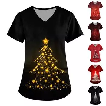 Женское платье Lady Care, топ с рождественским принтом XL красный