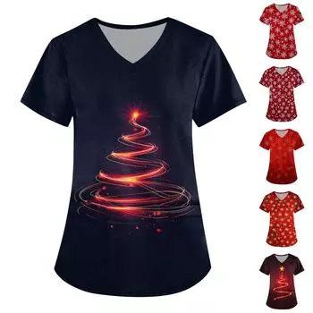 Женское платье Lady Care, топ с рождественским принтом XL чёрный