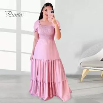 Женское платье макси с квадратным вырезом, эластичным бюстом, плиссированное, сплошной цвет, трапециевидной формы, свободный лоскутный подол, с короткими рукавами, плиссированное вечернее платье с открытыми плечами длиной до пола S темно-красного