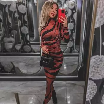 Женское платье макси с леопардовым принтом, тонкие платья с высокой талией и длинными рукавами, женская летняя уличная одежда, вечерние сексуальные облегающие элегантные леопардовые платья для женщин S леопардовый