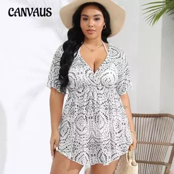 Женское платье-накидка больших размеров с глубоким V-образным вырезом, летнее, новое, пляжное, праздничное, с принтом, нестандартное 0XL оранжевый