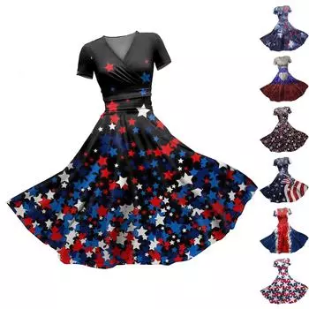 Женское платье принцессы, сексуальное плиссированное платье с коротким рукавом и v-образным вырезом на талии XL