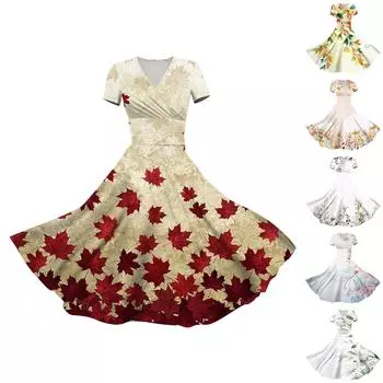 Женское платье принцессы, сексуальное плиссированное платье с коротким рукавом и v-образным вырезом на талии L