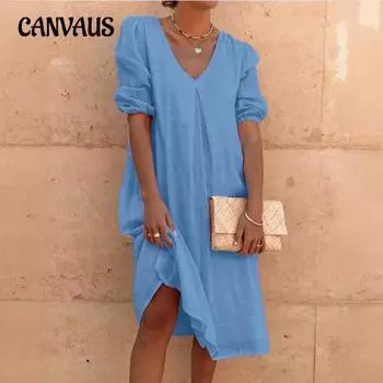 Женское платье размера плюс, однотонное модное длинное повседневное платье миди S белый