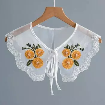 Женское платье-рубашка с цветочным принтом, свитер со съемным воротником, женские банты, шейный платок, маленькая накидка, шаль, декоративный накладной воротник