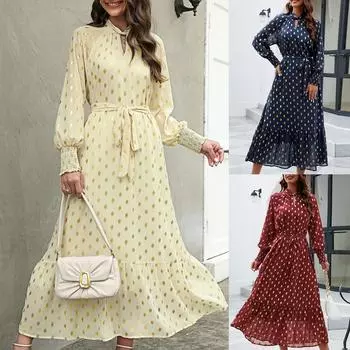 Женское платье с цветочным принтом, повседневное сексуальное вечернее платье со шнуровкой и рюшами XXL тёмно-синий