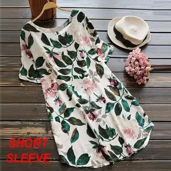 Женское платье с круглым вырезом и цветочным принтом, с длинными рукавами S