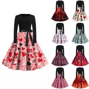 Женское платье с круглым вырезом и большим подолом, плиссированная юбка с длинными рукавами, платье S бежевый