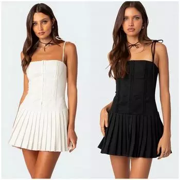 Женское платье с открытой спиной и без рукавов, обтягивающее однотонное однотонное летнее клубное вечернее мини-платье L чёрный