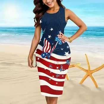 Женское платье с подтяжками, летнее кружевное платье с принтом бабочки, облегающий облегающий крой без рукавов, сексуальный и модный топ XS синий